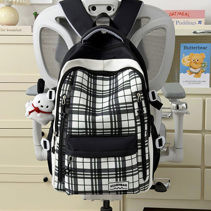 Stylische Karierte Muster Rucksack Brehn