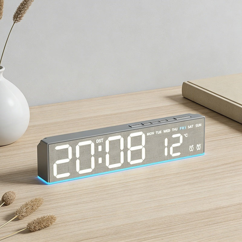 Digitaler Wecker mit Holzoptik und Temperaturanzeige Brehn