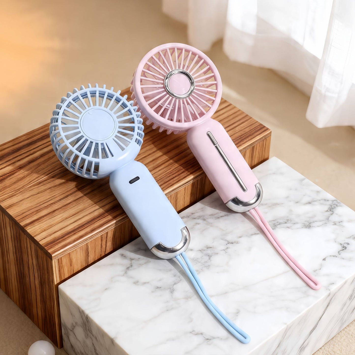Damen tragbarer Mini-Ventilator mit USB-Ladefunktion und ergonomischem Design Brehn