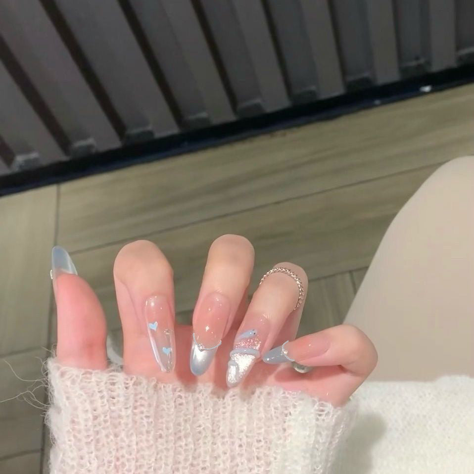 Premium ozean-inspirierte Press-On Nagelerweiterungen Brehn