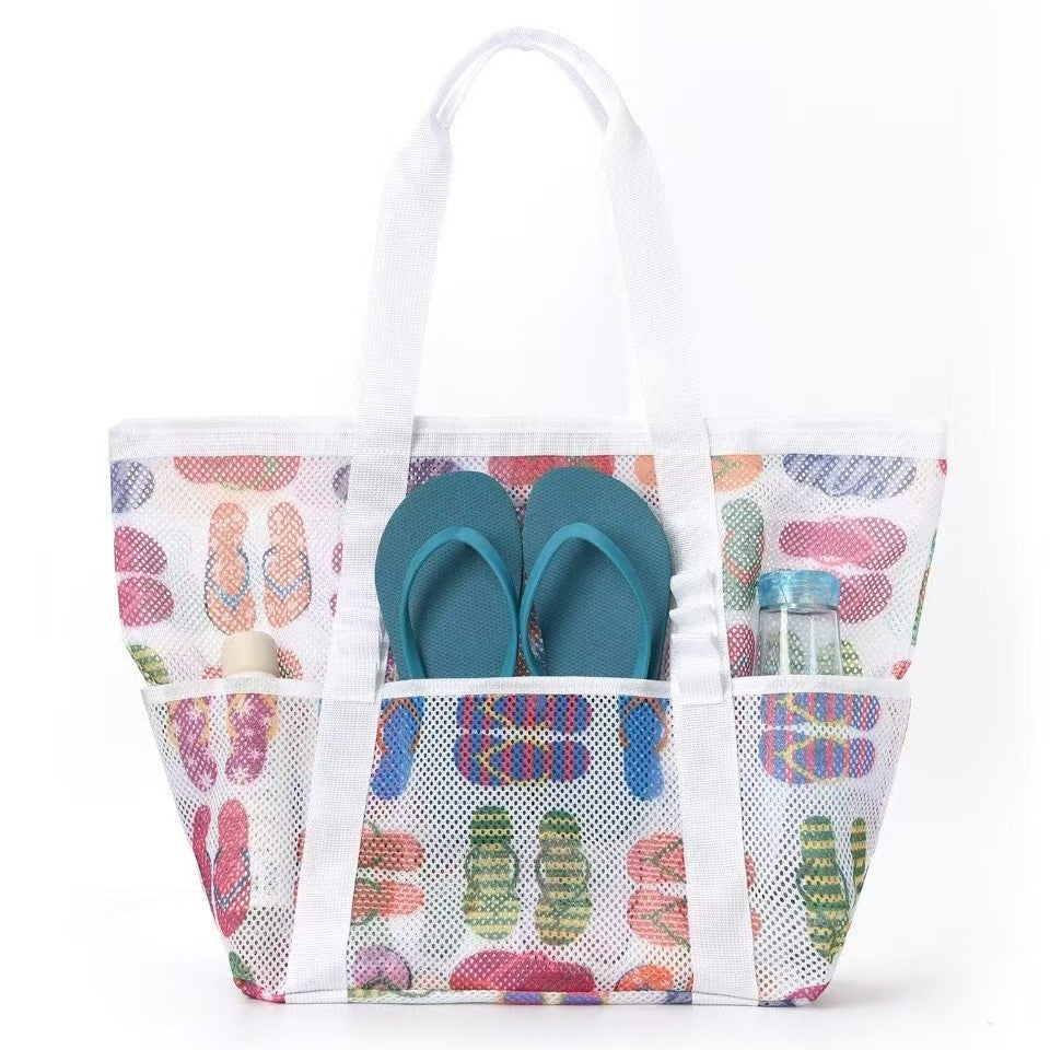 Netz-Strandtasche mit Buntem Motiv Brehn