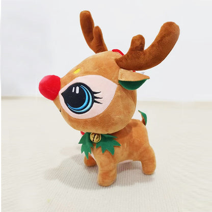 Plüsch Rentier mit Weihnachtsmütze