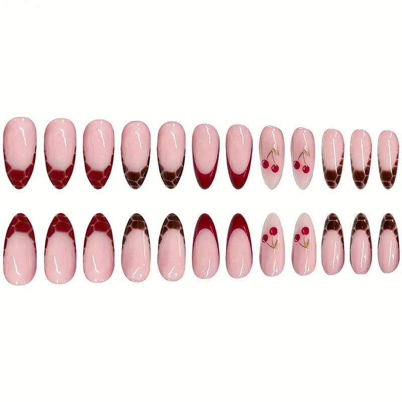Künstlerisches, dessertinspiriertes Acryl-Nagel-Set Brehn