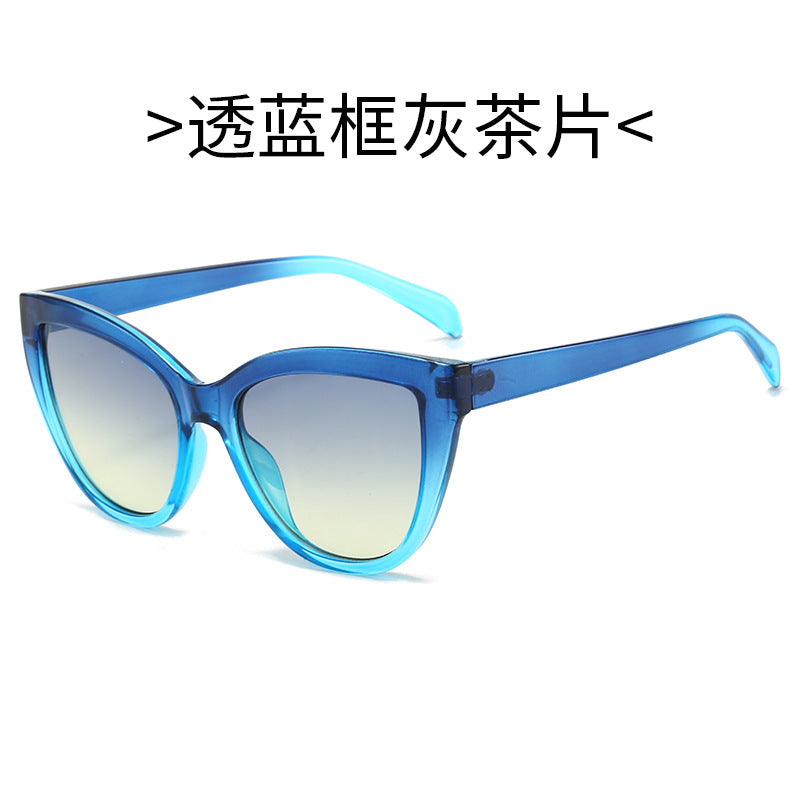 Damen Cat-Eye Sonnenbrille mit transparentem Rahmen und UV-Schutz Brehn