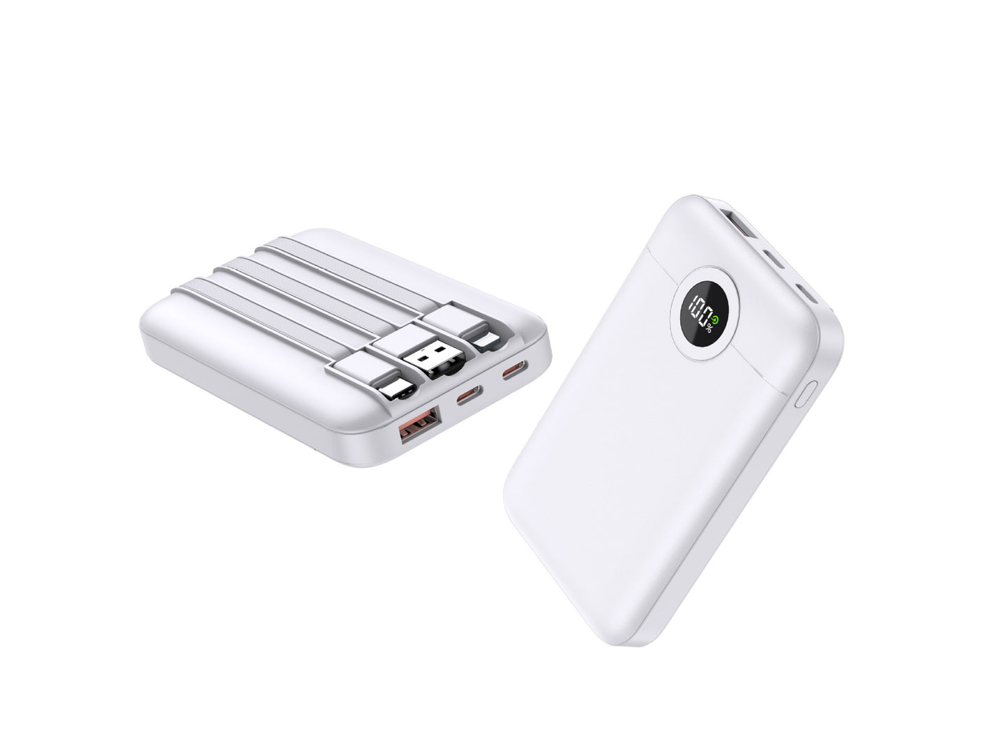 Tragbare Powerbank mit Intelligentem Kabelmanagement und Led-Ladestandsanzeige Brehn