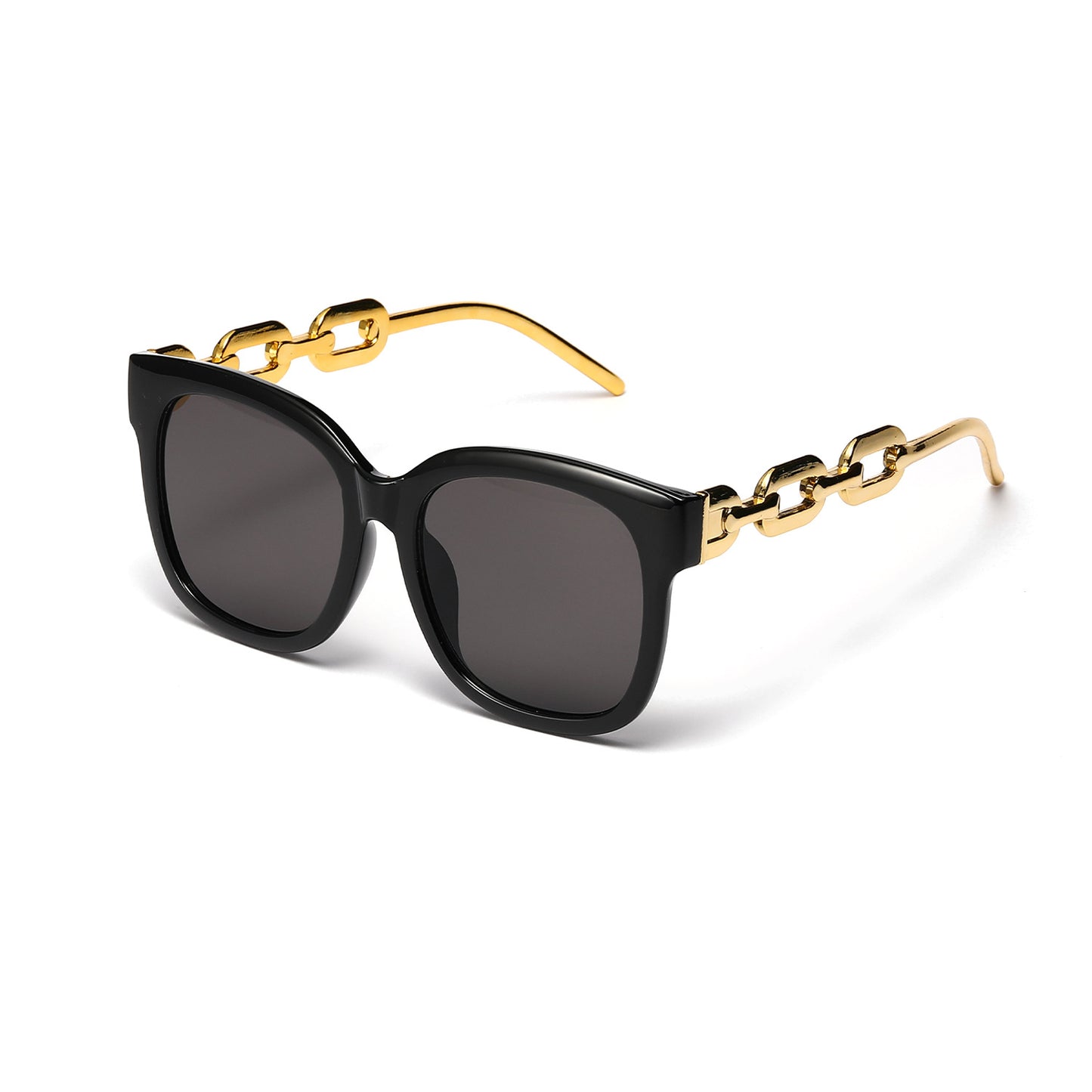Damen modische oversized Sonnenbrille mit luxuriösem Kettenrahmen Brehn