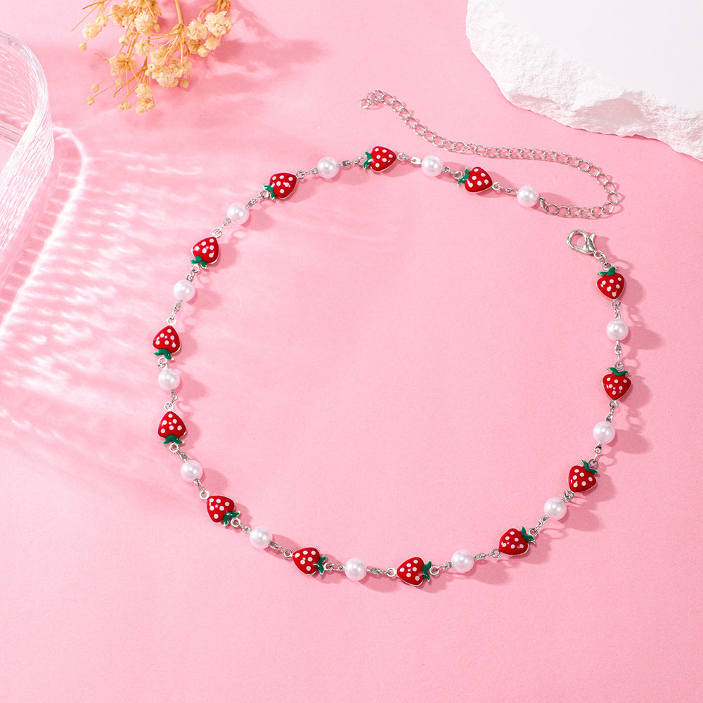 Erdbeer Charm Armband Brehn