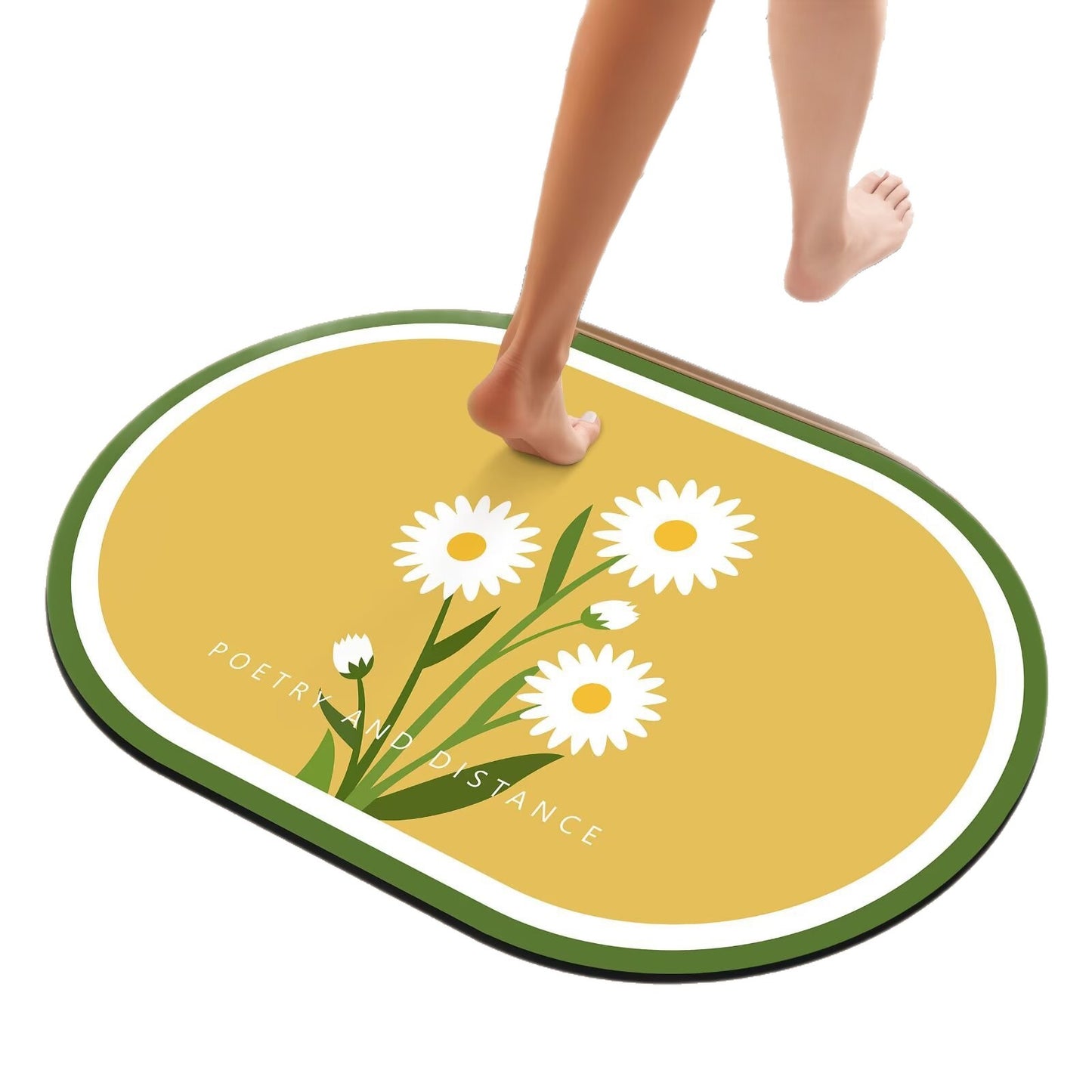 Künstlerische Florale Badematte Brehn
