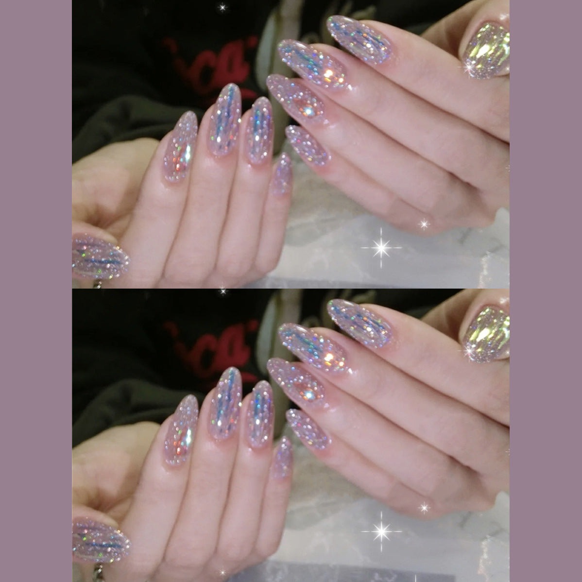 Funkelndes Glitzer Press-On Nagelset Brehn 1790727491