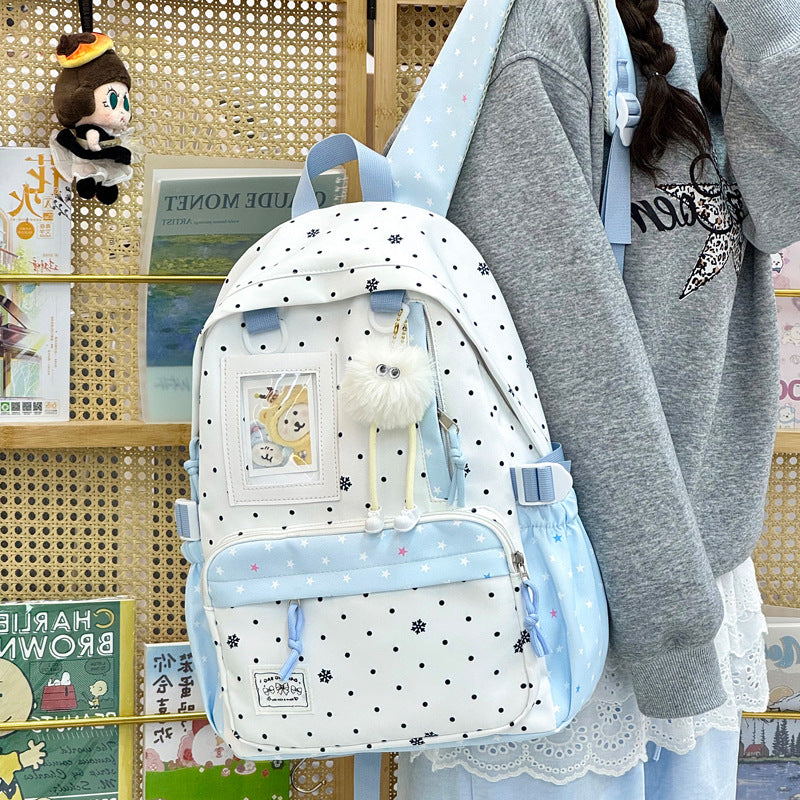 Lässiger Schneeflocken-Print-Rucksack Brehn