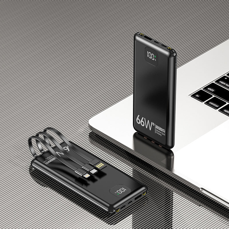 Kompakte Powerbank mit integrierten Schnellladeanschlüssen Brehn