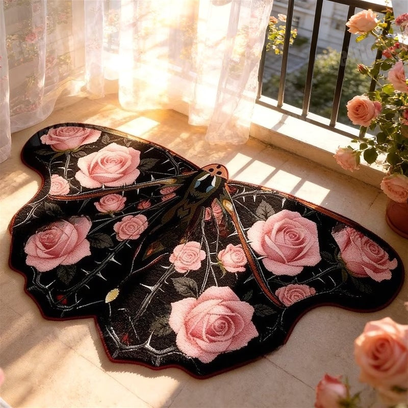 Schmetterlingsförmige Blumen-Badmatte