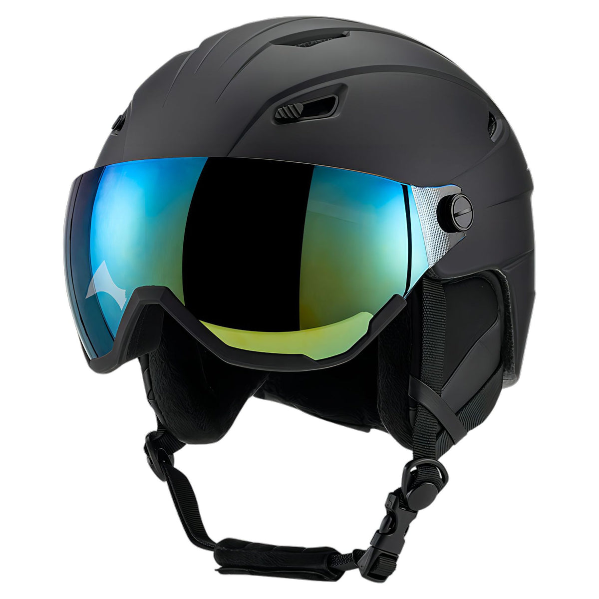 Hochleistungs-Skihelm mit integriertem Visier Brehn