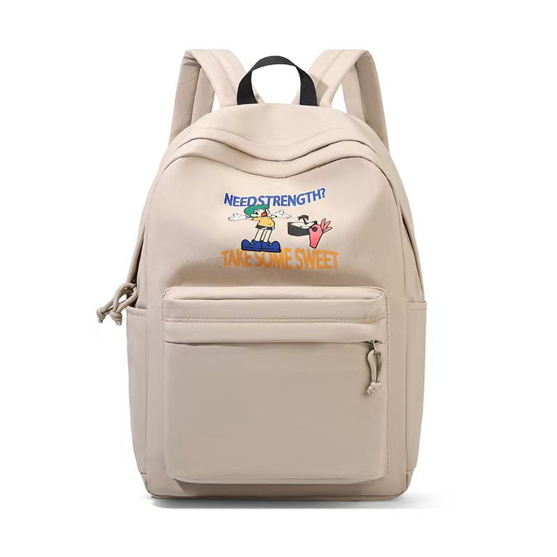 Rucksack mit Kreativem Cartoon-Aufdruck und Mehreren Praktischen Fächern Brehn