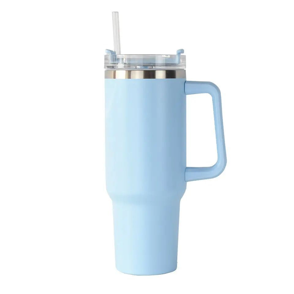 Damen Isolierter Trinkbecher mit Handgriff und Strohhalm Brehn