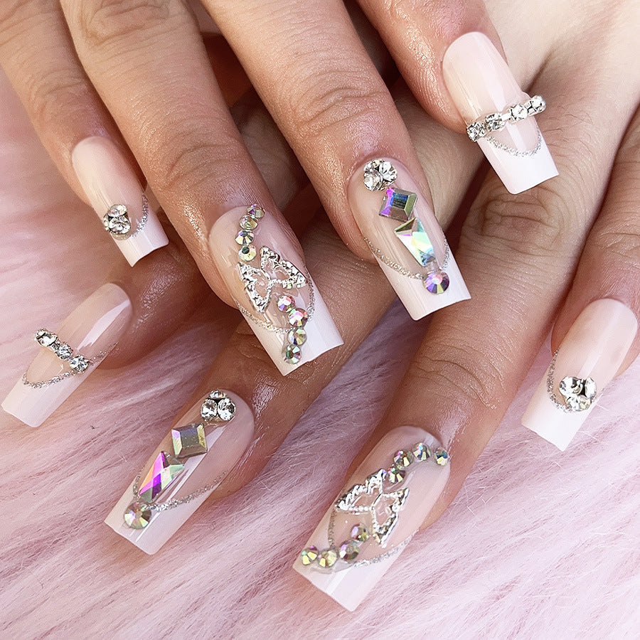 Dekorative Strass Nagelkunst Extensions Brehn