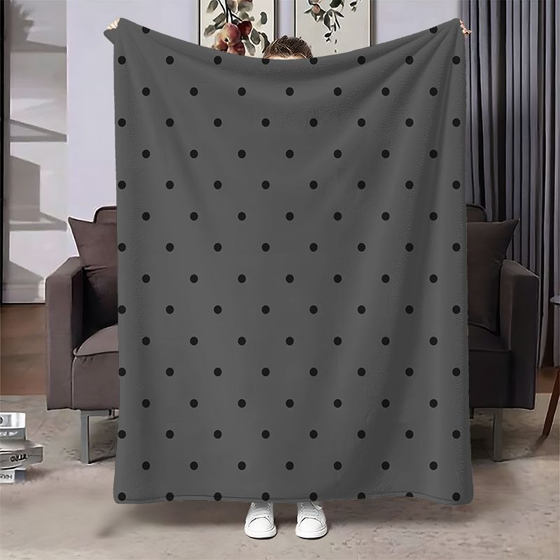 Gemütliche Pünktchen Fleece Wurfdecke