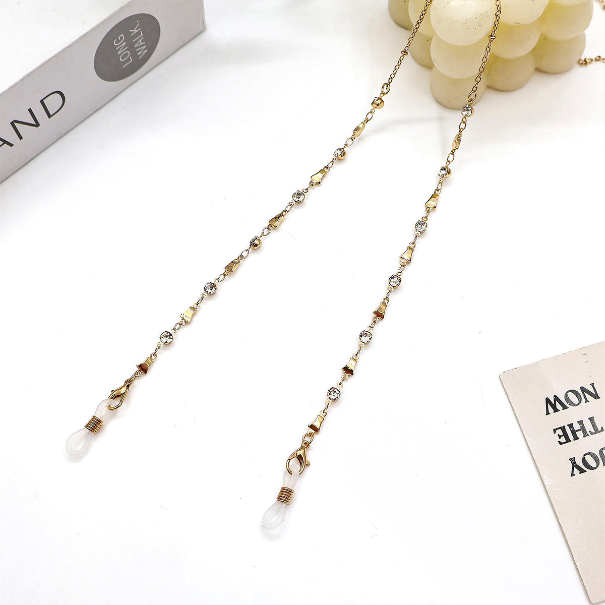 Elegante Kristall Brillen Kette Brehn