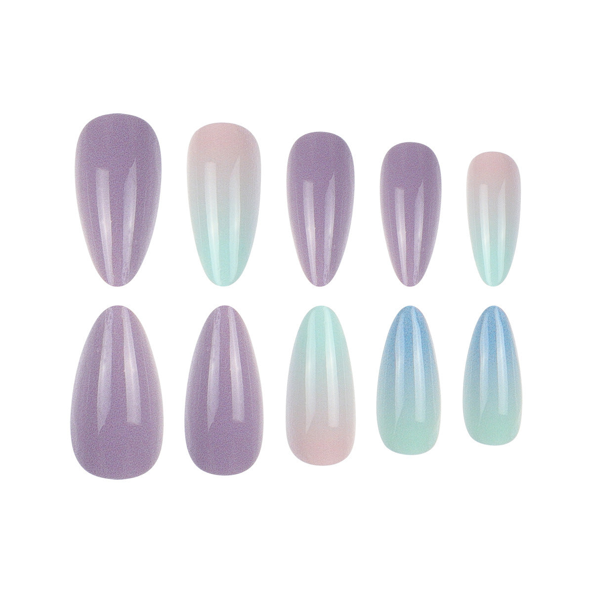 Ombre Gradient Ballerina Press-On Nägel Brehn