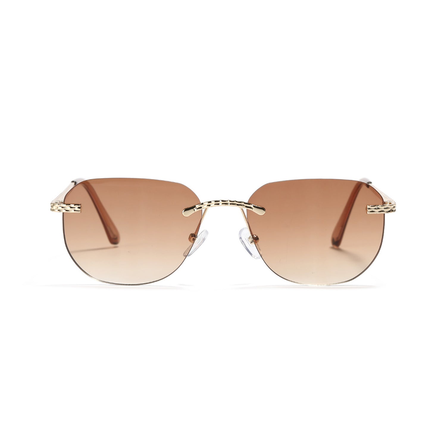 Damen lässige Oversized-Sonnenbrille mit elegantem Metallrahmen Brehn