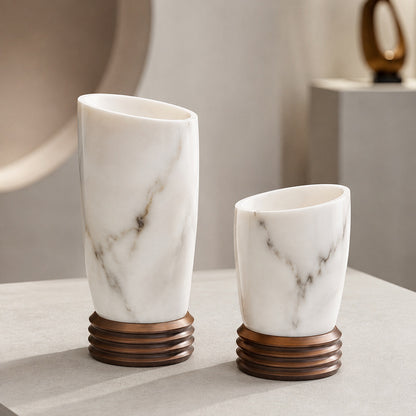 Elegante Marmor Kerzenhalter