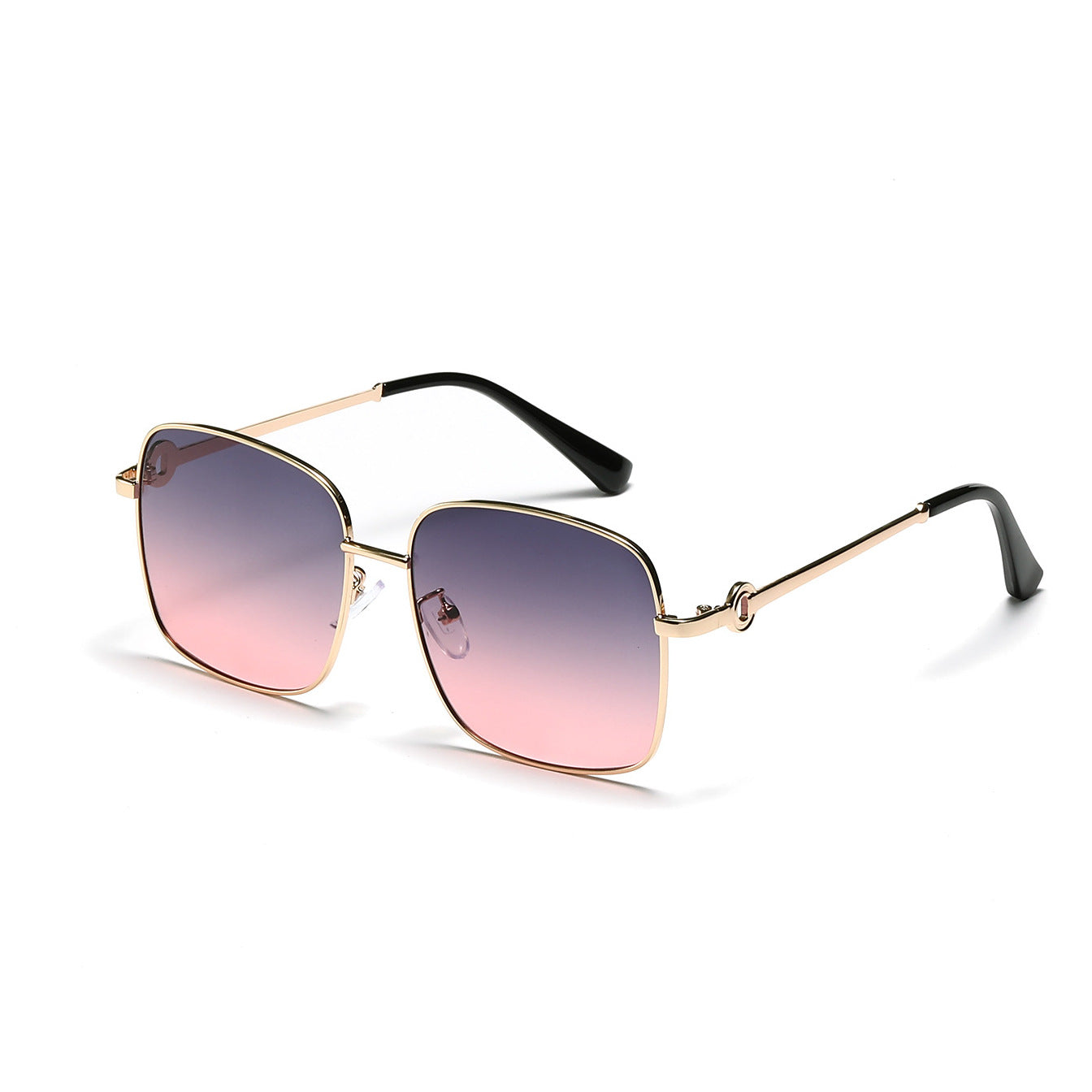Damen elegante quadratische Sonnenbrille mit hochwertigem Metallrahmen Brehn