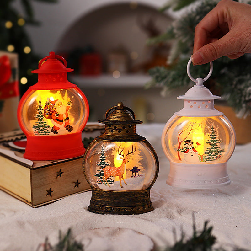 Dekorative Weihnachtslaterne mit festlichem Santa-Motiv Brehn