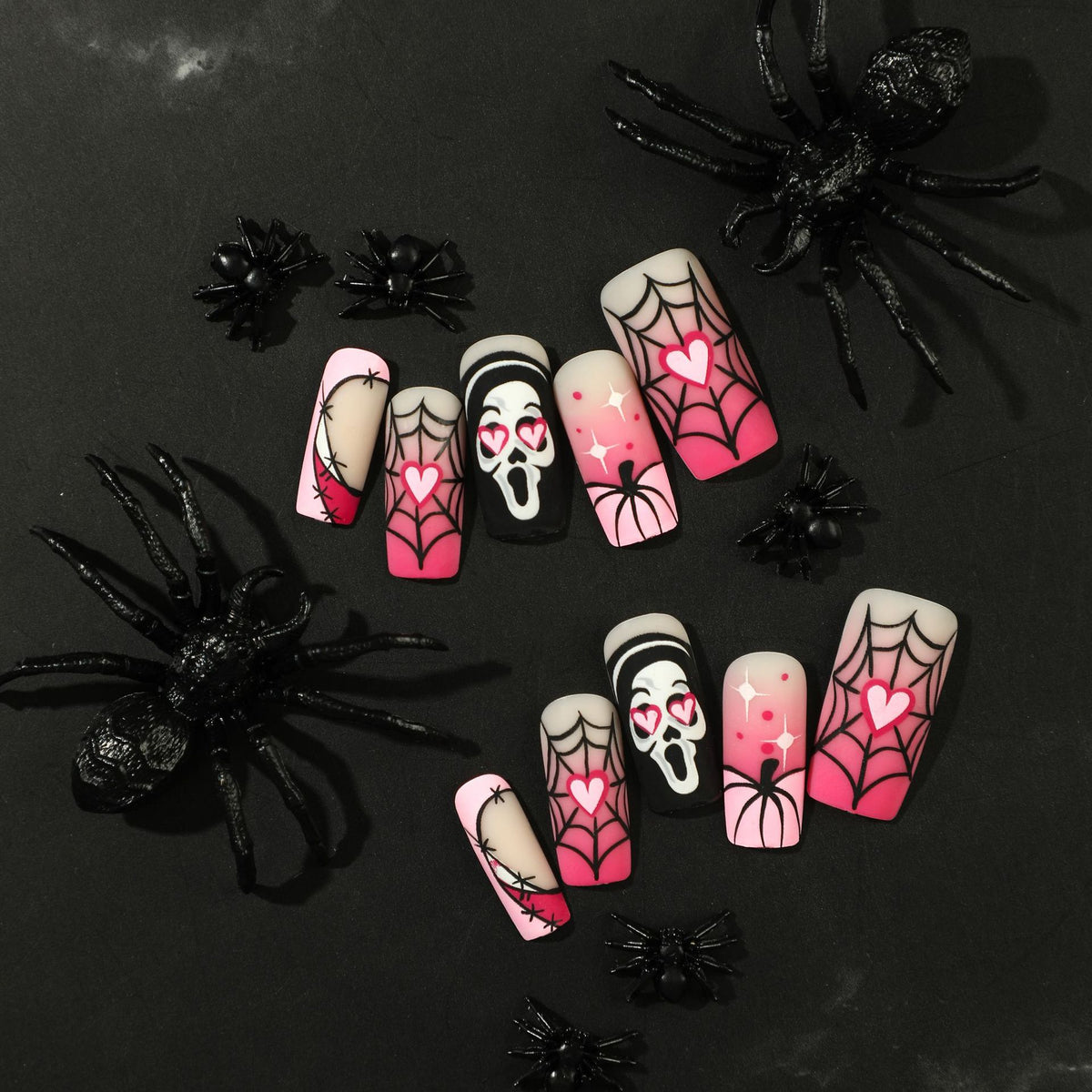 Kunstvolle Nagelkunst mit Halloween-Motiv Brehn