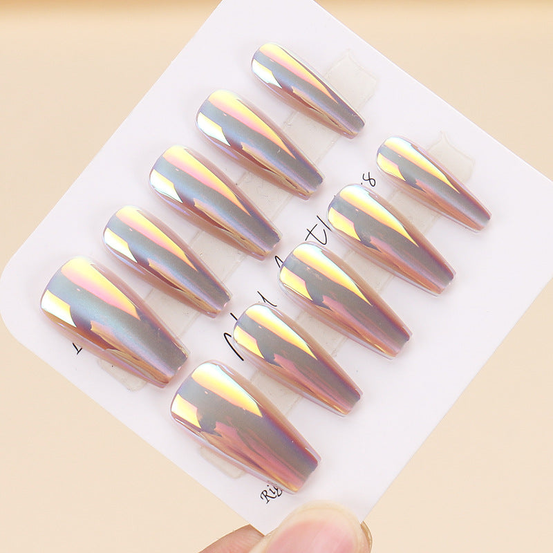 Premium Lange Stiletto Press-On Nägel mit schimmerndem Finish Brehn