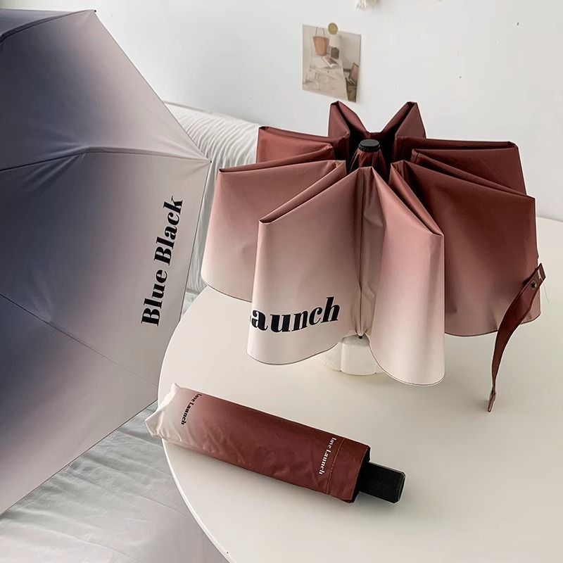 Damen Automatischer Regenschirm mit elegantem Farbverlauf Brehn