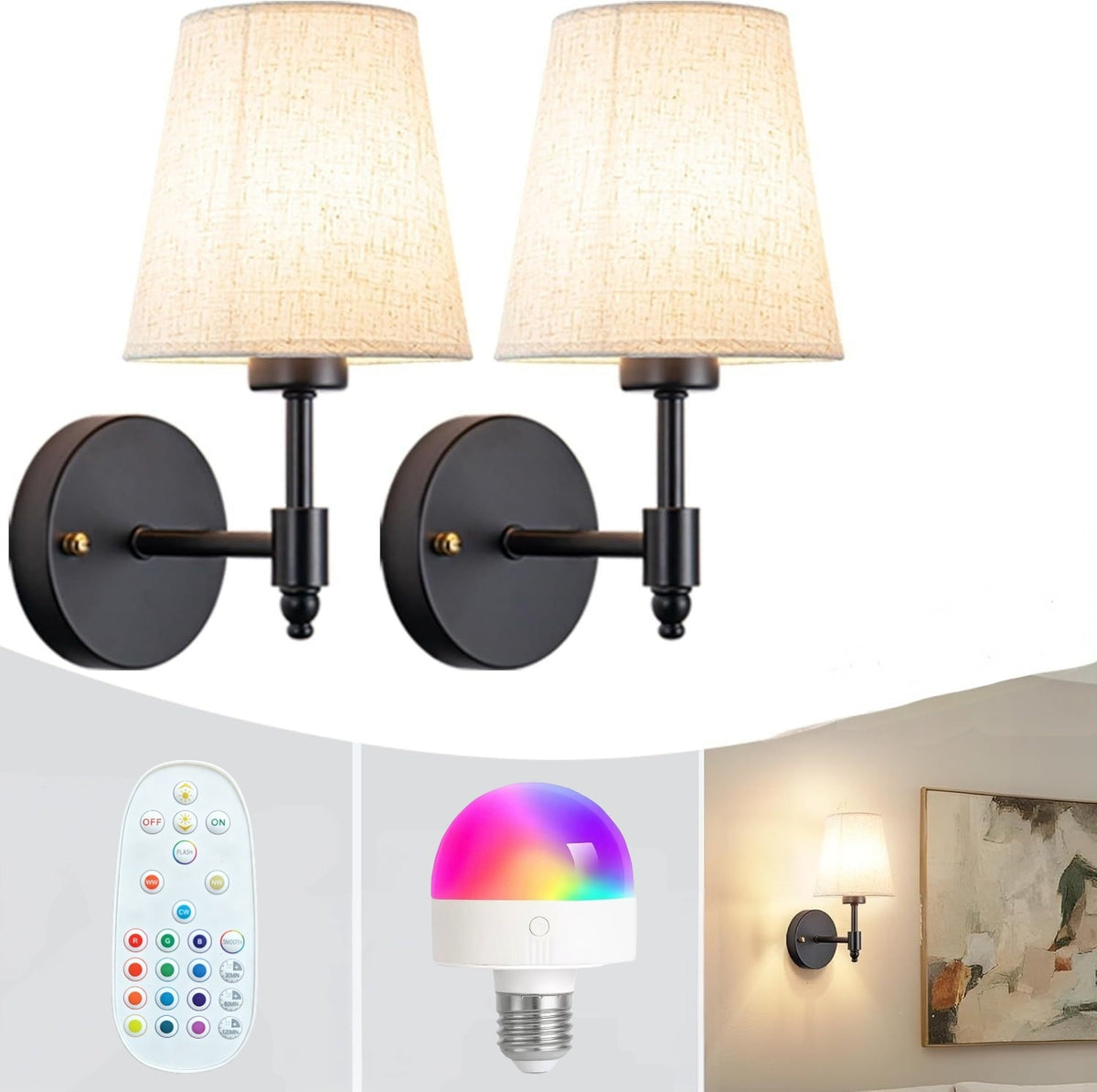 Verstellbare intelligente Wandlampe