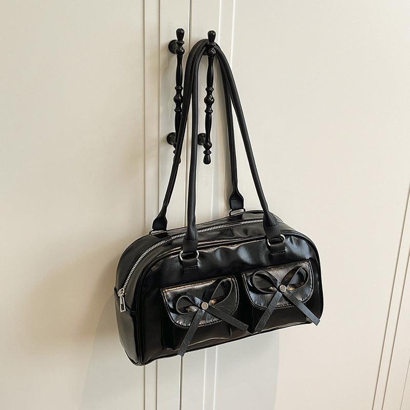 Stilvolle multifunktionale Handtasche mit Schleifendetail Brehn