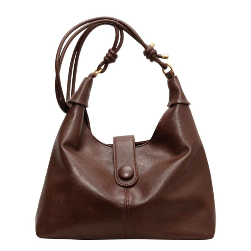 Klassische Leder Hobo-Tasche Brehn
