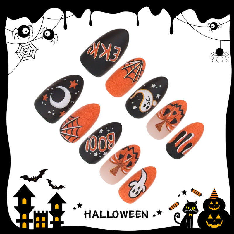 Halloween Kunstnagelset mit Halloween-Motiven und kreativen Designs Brehn