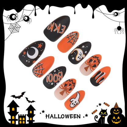 Halloween Kunstnagelset mit Halloween-Motiven und kreativen Designs Brehn
