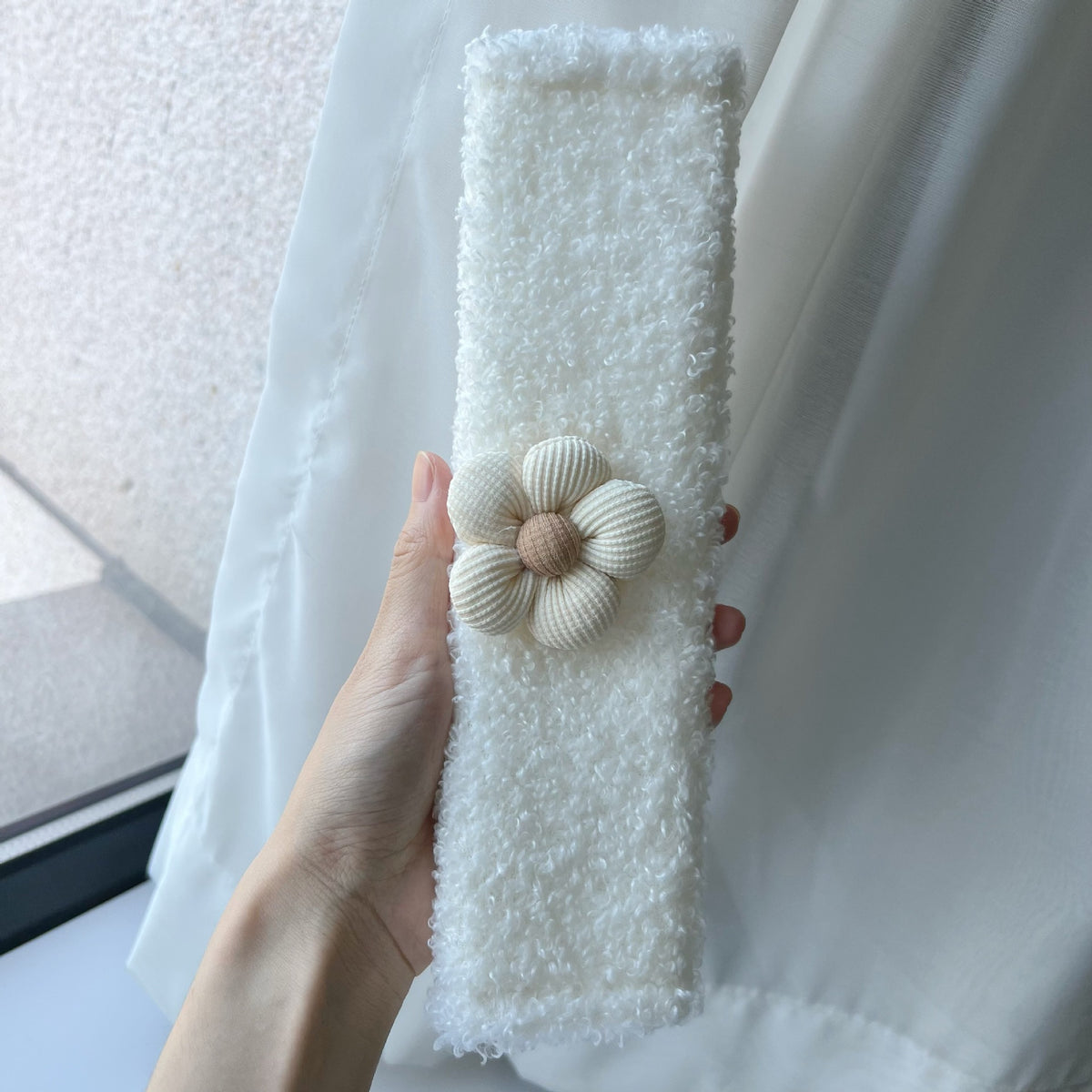 Plüsch-Sicherheitsgurt-Schulterpolster mit gesticktem Teddy-Gesicht