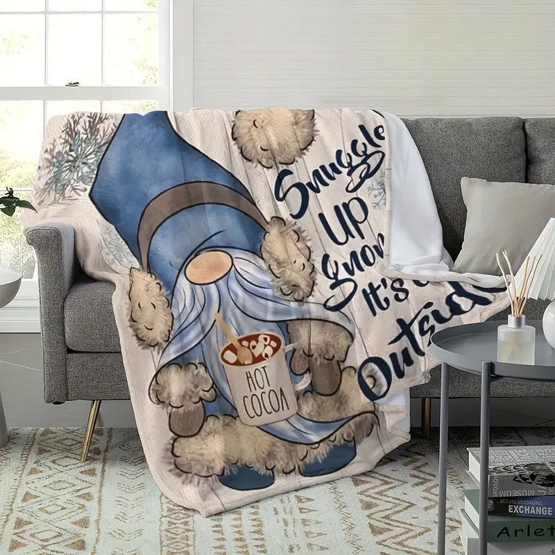 Gemütliche winterliche Fleece-Decke