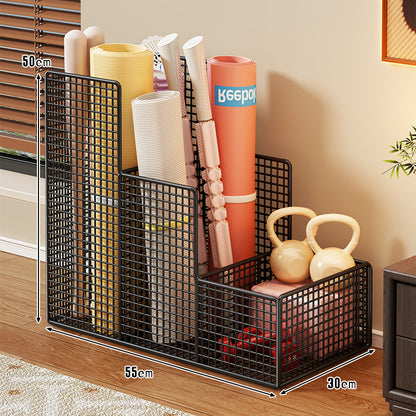 Vertikaler Mesh-Multi-Compartment-Fitnessmatte und Geräteorganizer