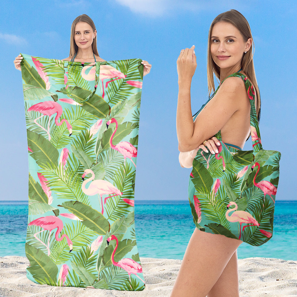 Multifunktionales Strandhandtuch mit integrierter Tragetasche Brehn
