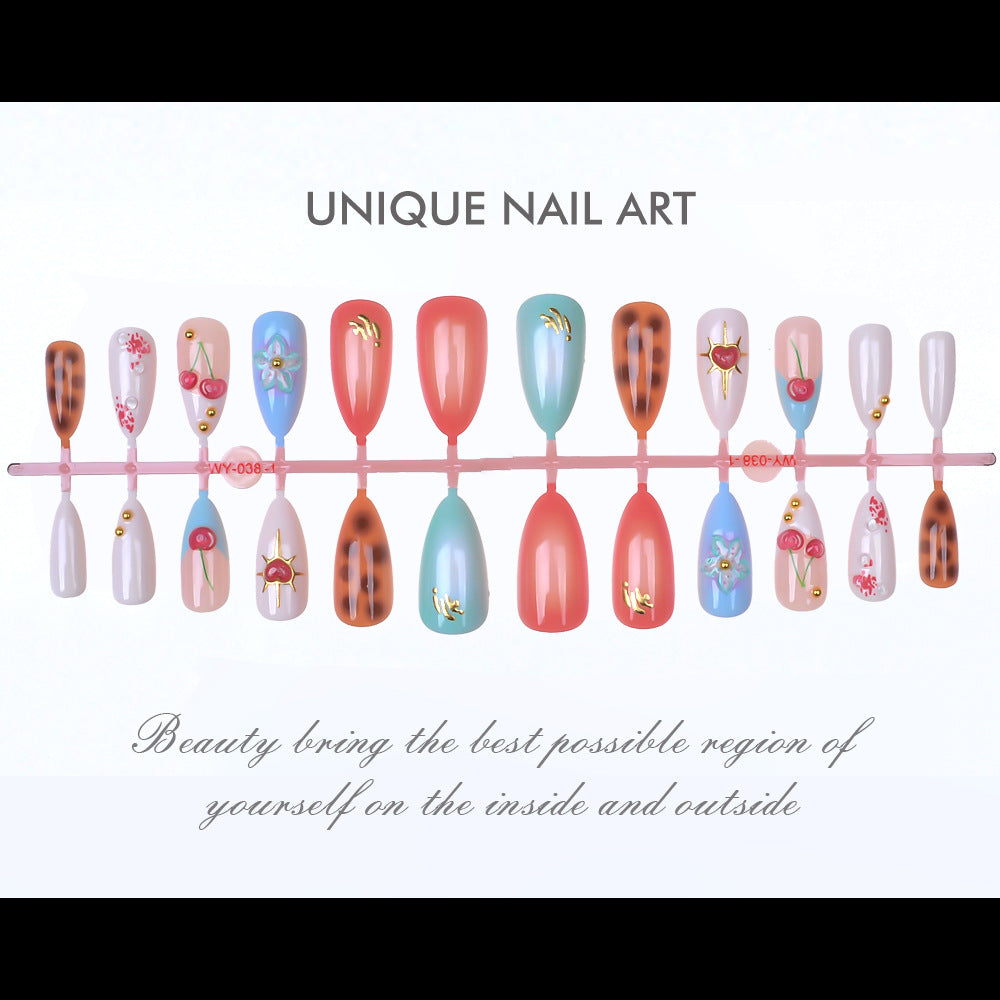 Elegantes Dekoratives Press-On Nagelkunstset Brehn