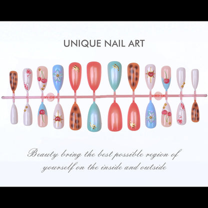 Elegantes Dekoratives Press-On Nagelkunstset Brehn
