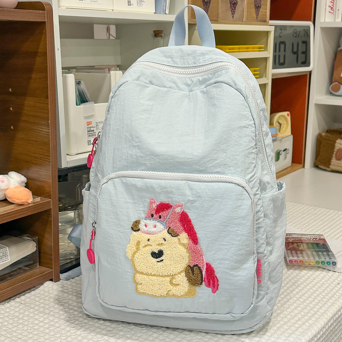 Cartoon-Charakter bestickter Rucksack