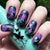 Kunstnageldesign mit Schmetterling und Nachtmotiv Brehn