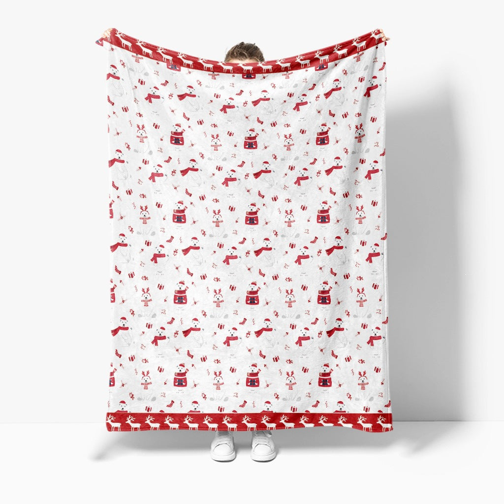 Festliche Feiertags-Fleece-Decke