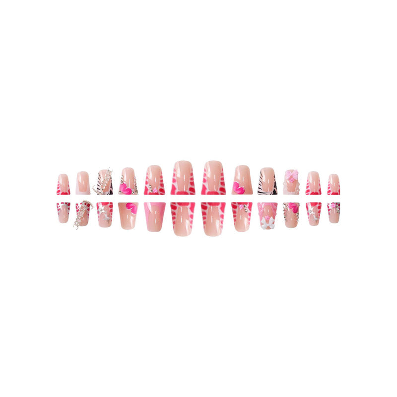 Floral Design Press-On Nail Set Brehn