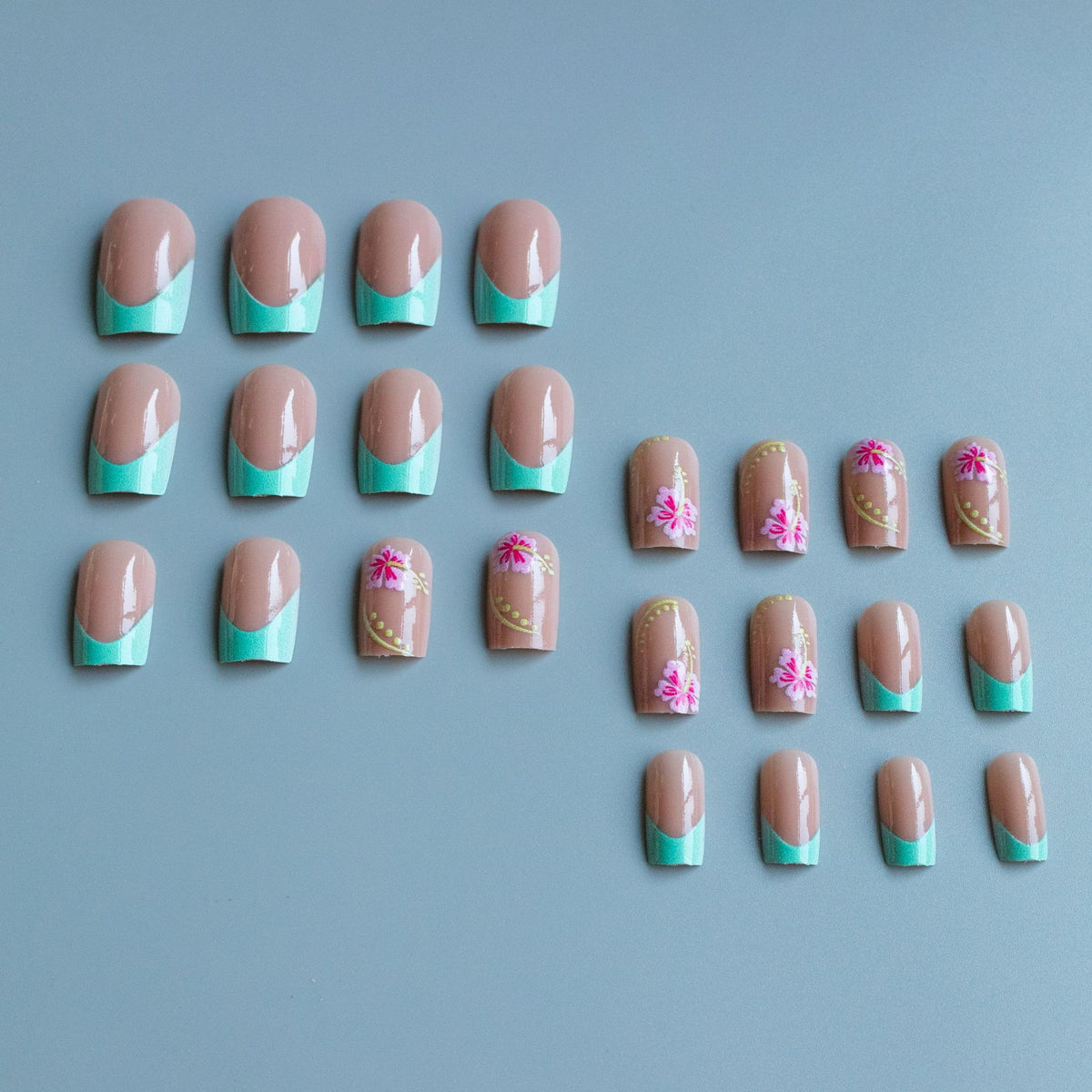 Floral Accent Acryl-Nagelkunst Set
