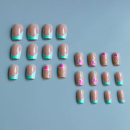 Floral Accent Acryl-Nagelkunst Set