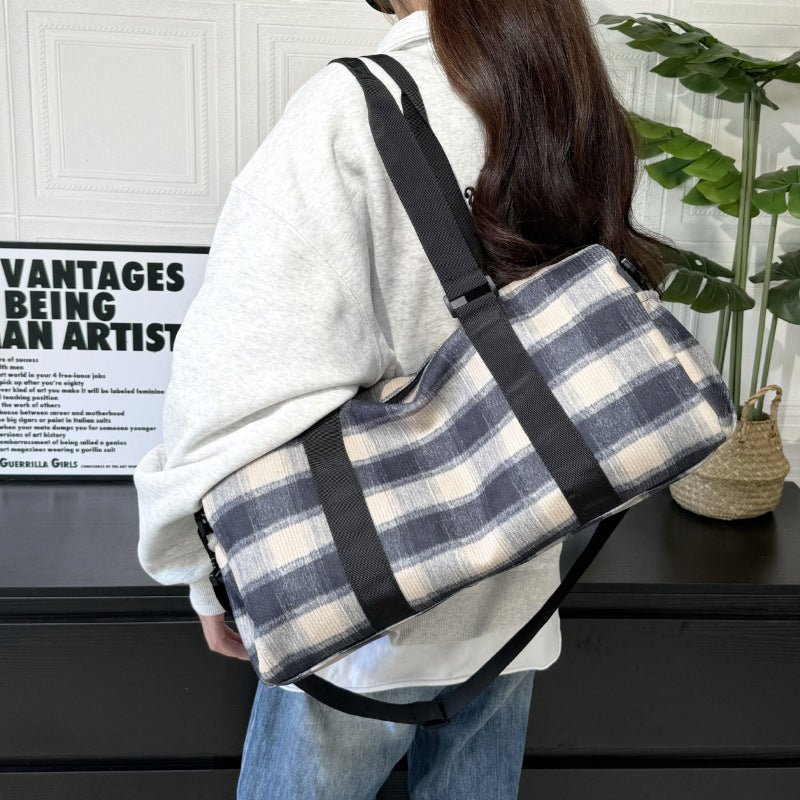 Stylischer karierten Gym Duffle Bag Brehn