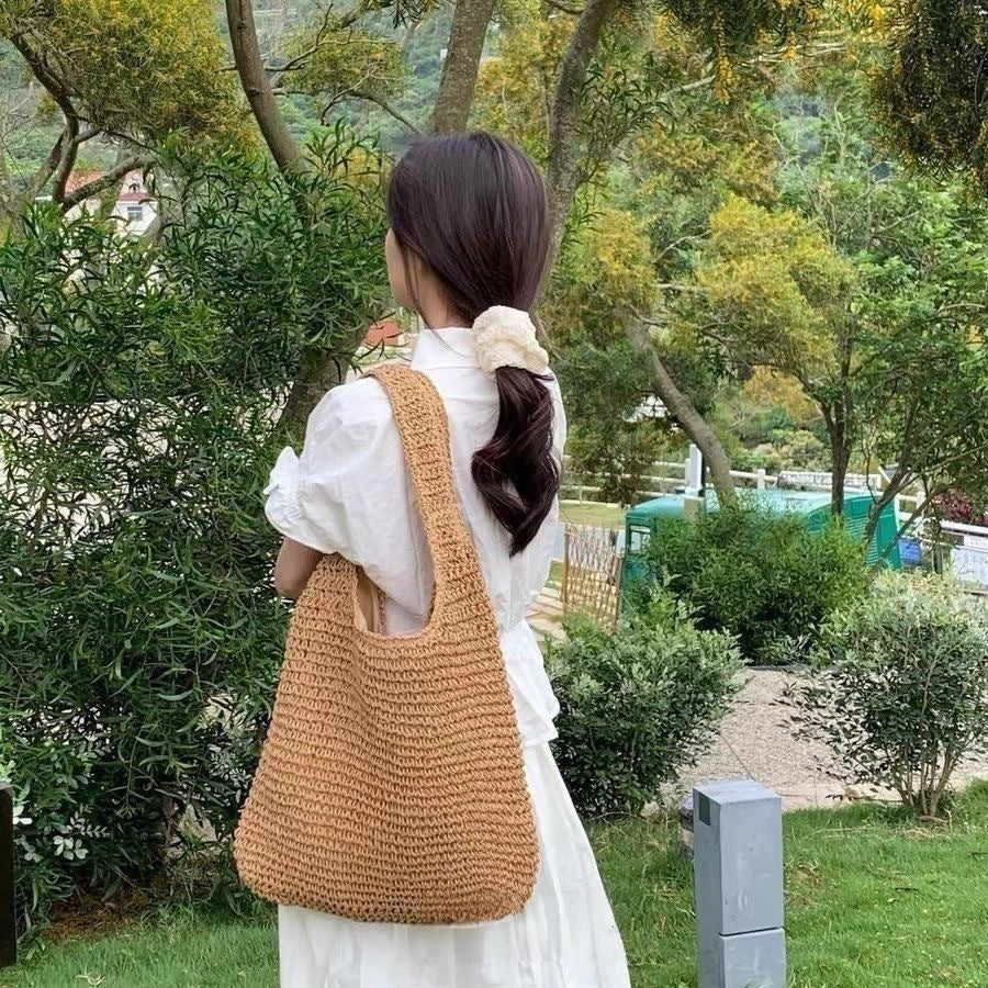 Bequeme Naturfaser Schultertasche Brehn