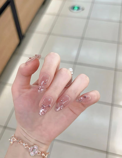 Florale Design Nagelkunst Extensions